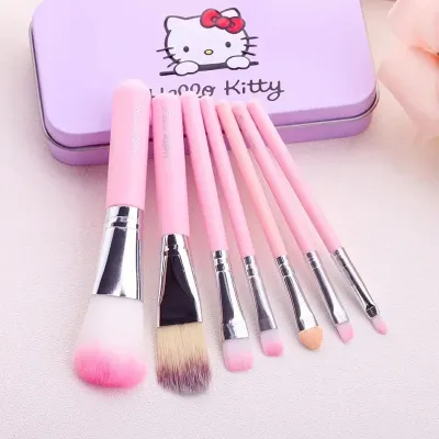 Mini Hello Kitty Makeup Brush Kit (7Pcs)